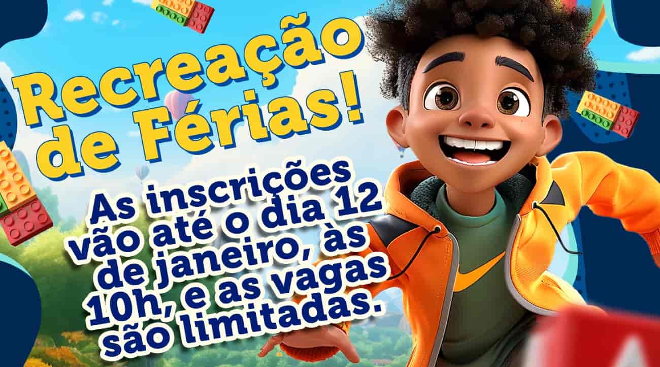 Banner do evento Recreação de Férias - 2026 - Joanópolis