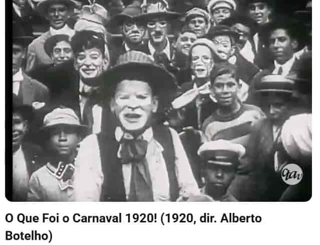 Banner do evento  Exibição do Documentário "O Que Foi o Carnaval 1920!", de Alberto Botelho