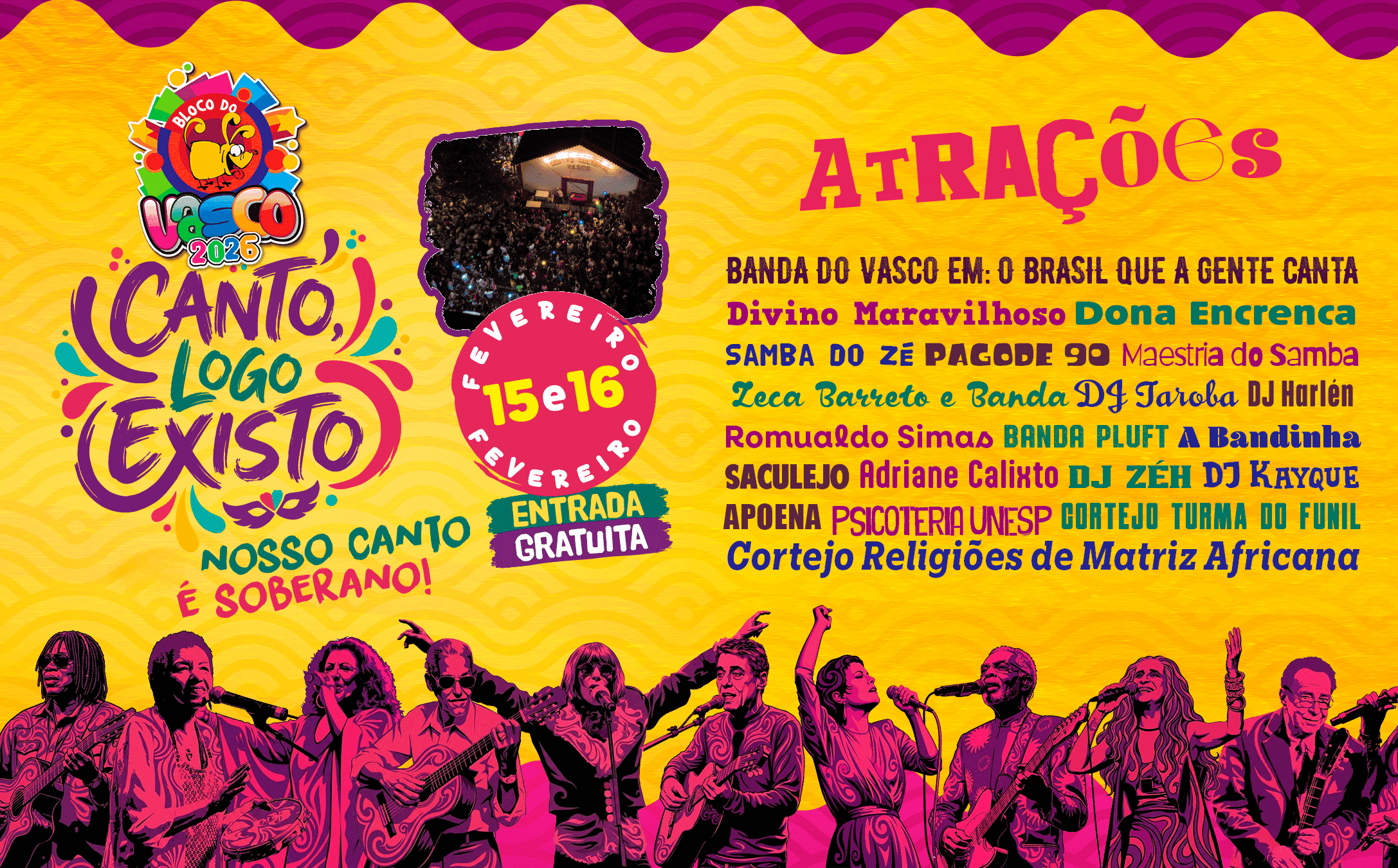 Banner do evento Bloco do Vasco 2026 | São José do Rio Preto