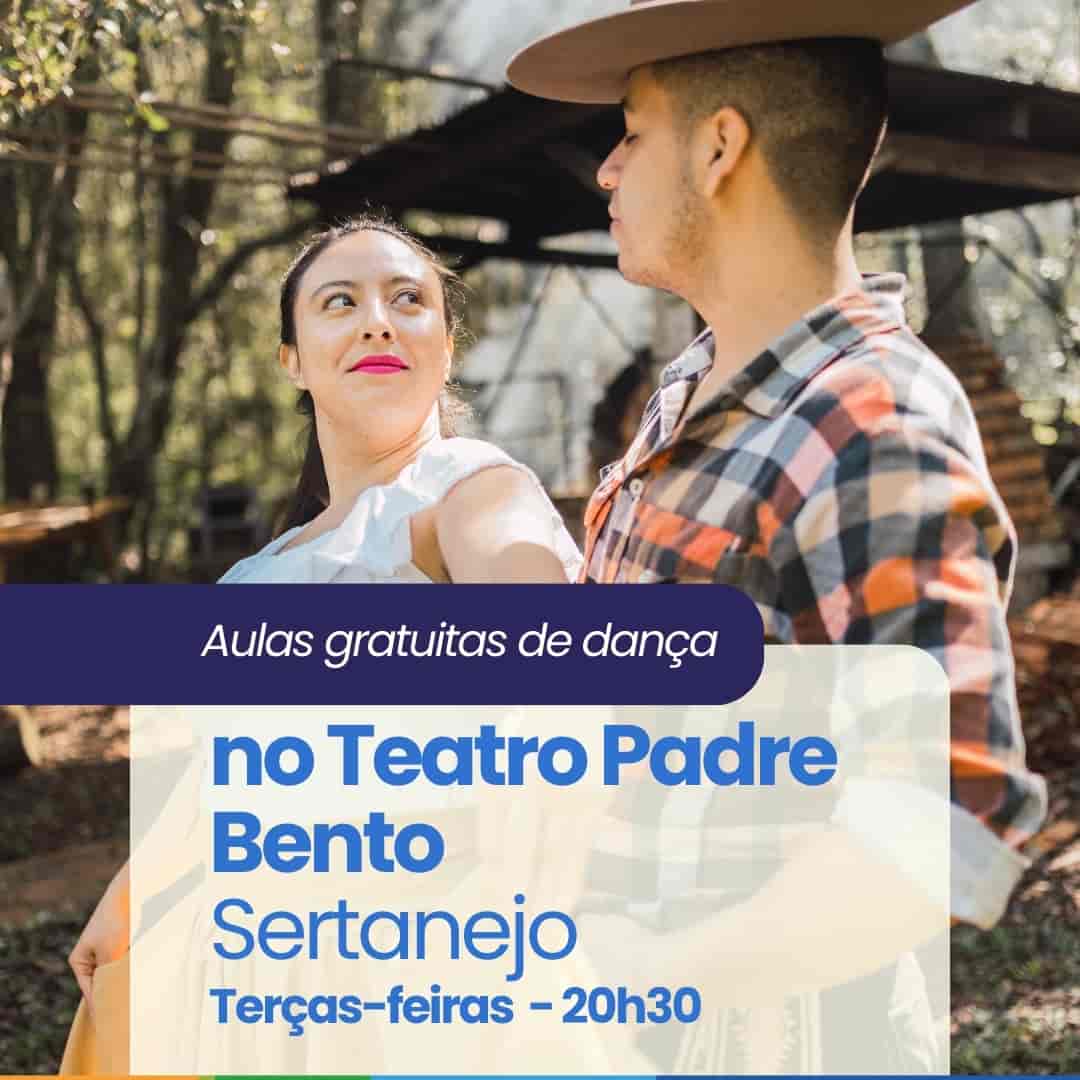 Banner do evento Aula de Sertanejo – Teatro Padre Bento