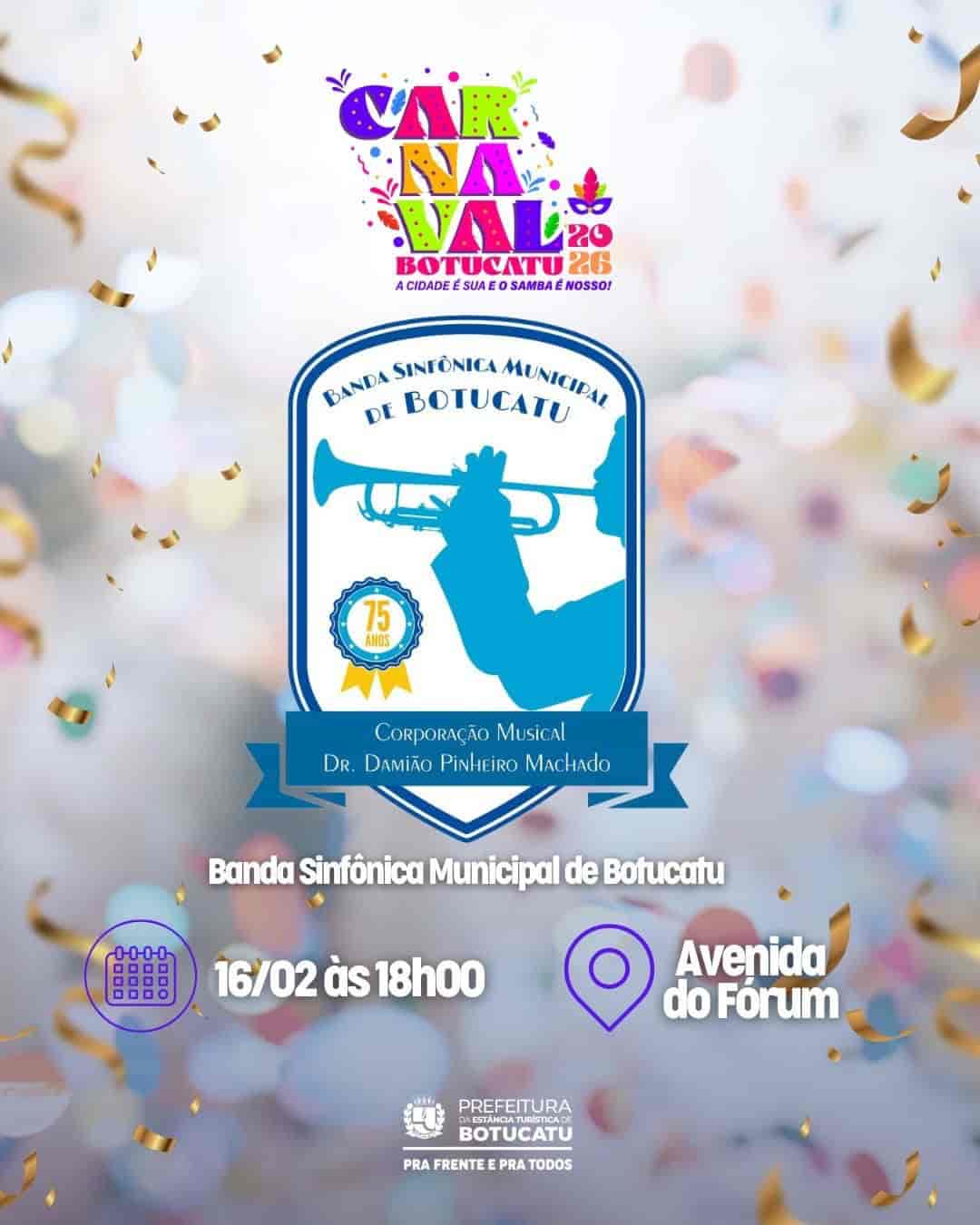 Banner do evento CARNAVAL BOTUCATU 2026 🎊 apresenta BLOCO DA AAB