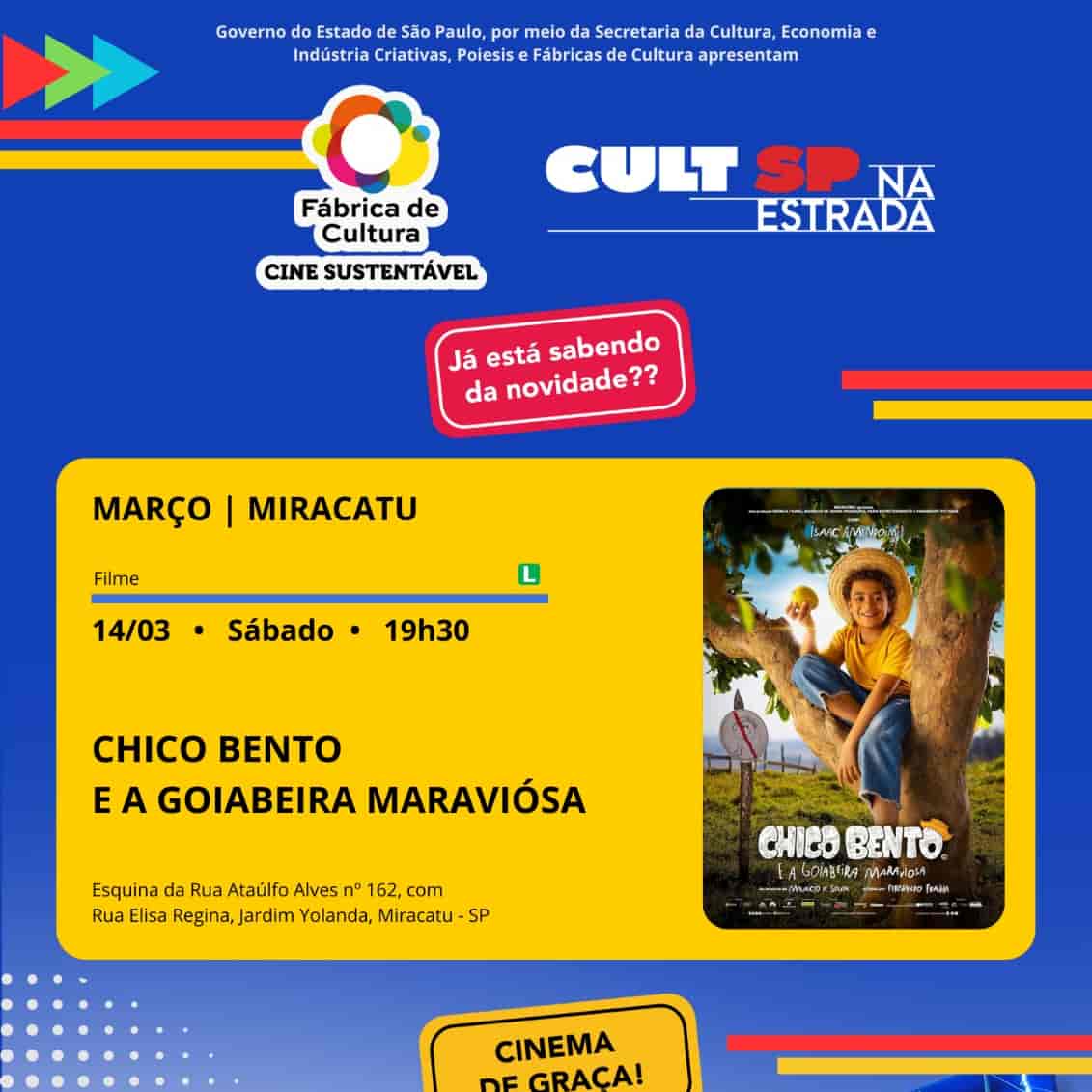 Imagem do evento CINE SUSTENTÁVEL - MIRACATU