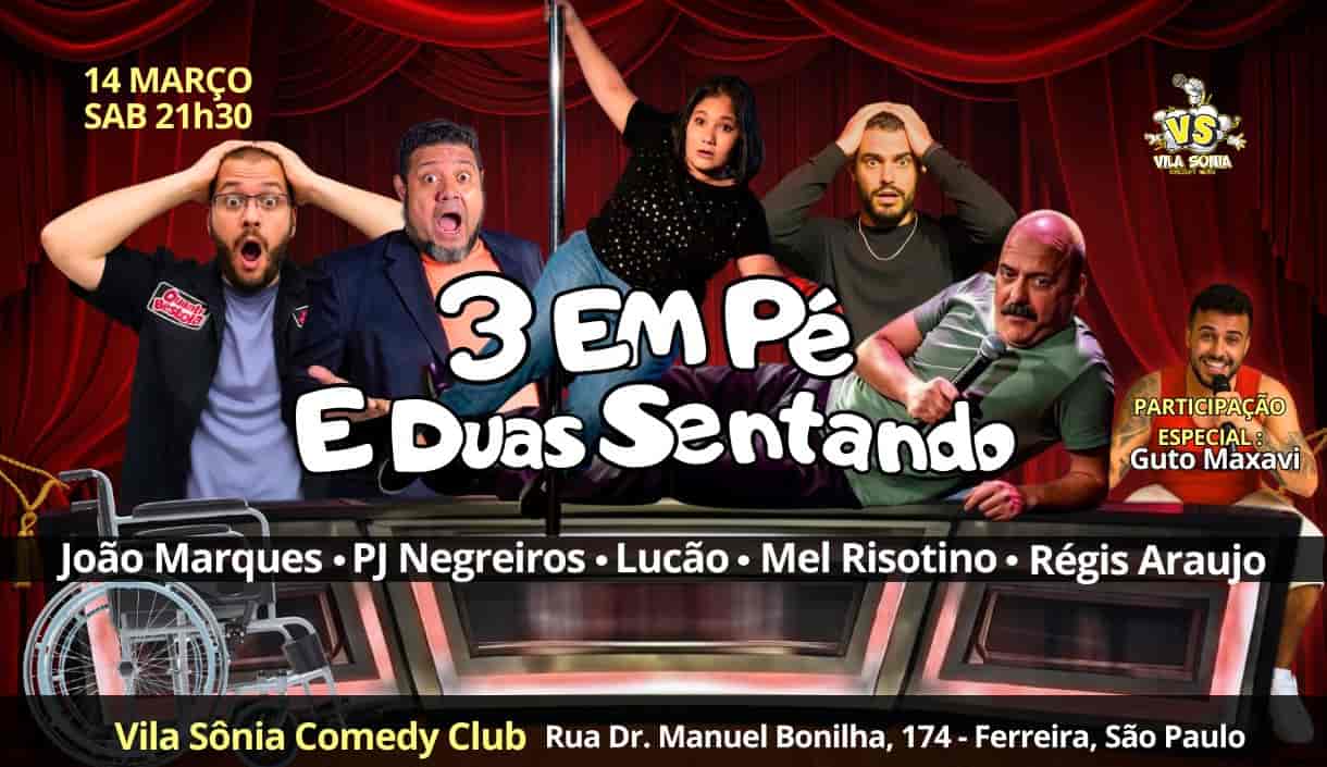 Banner do evento 3 Em Pé e Duas Sentando