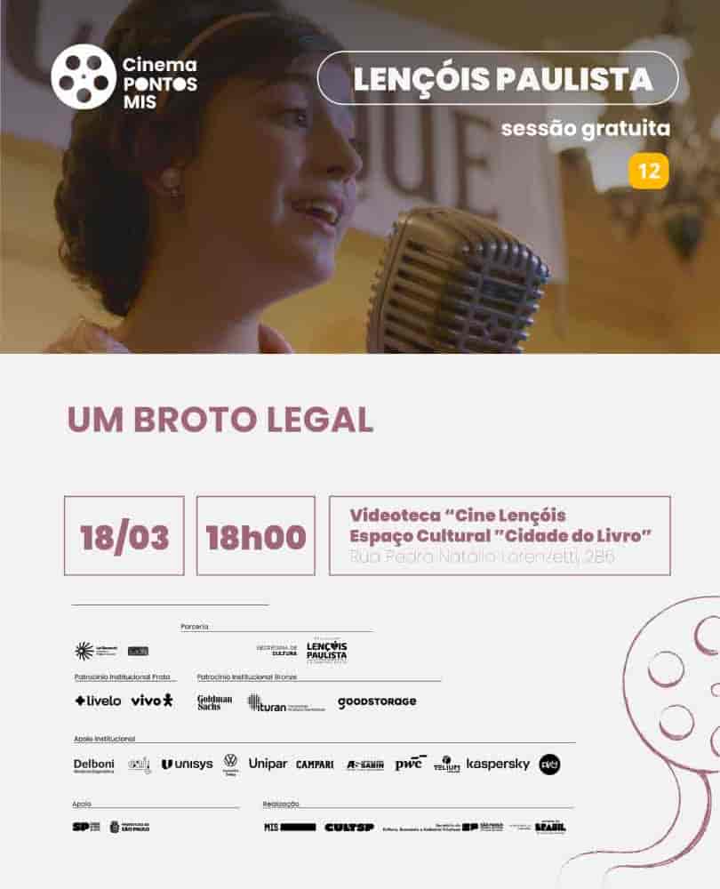 Imagem do evento Cinema Pontos MIS: Um broto legal