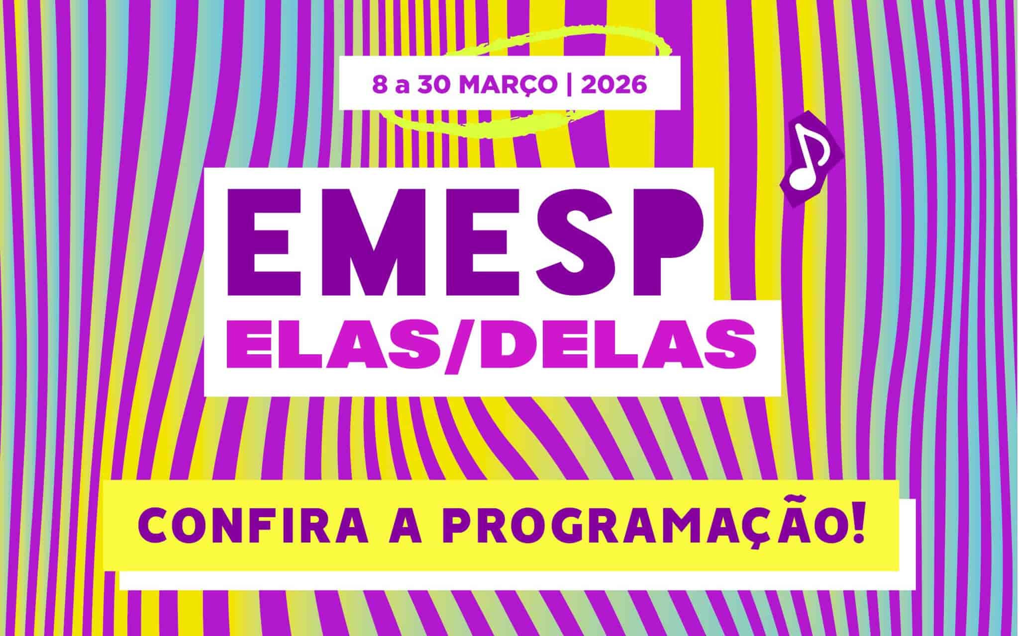 Banner do evento Mês Elas/Delas | Evento de Abertura