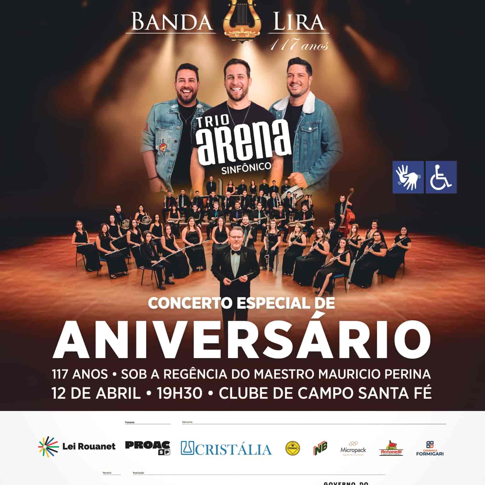Lira Itapirense Anniversary Concert with Trio Arena