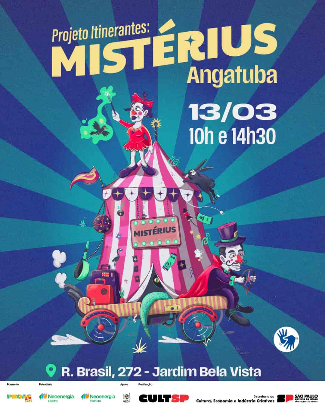 Banner do evento Itinerantes- Angatuba- APAE