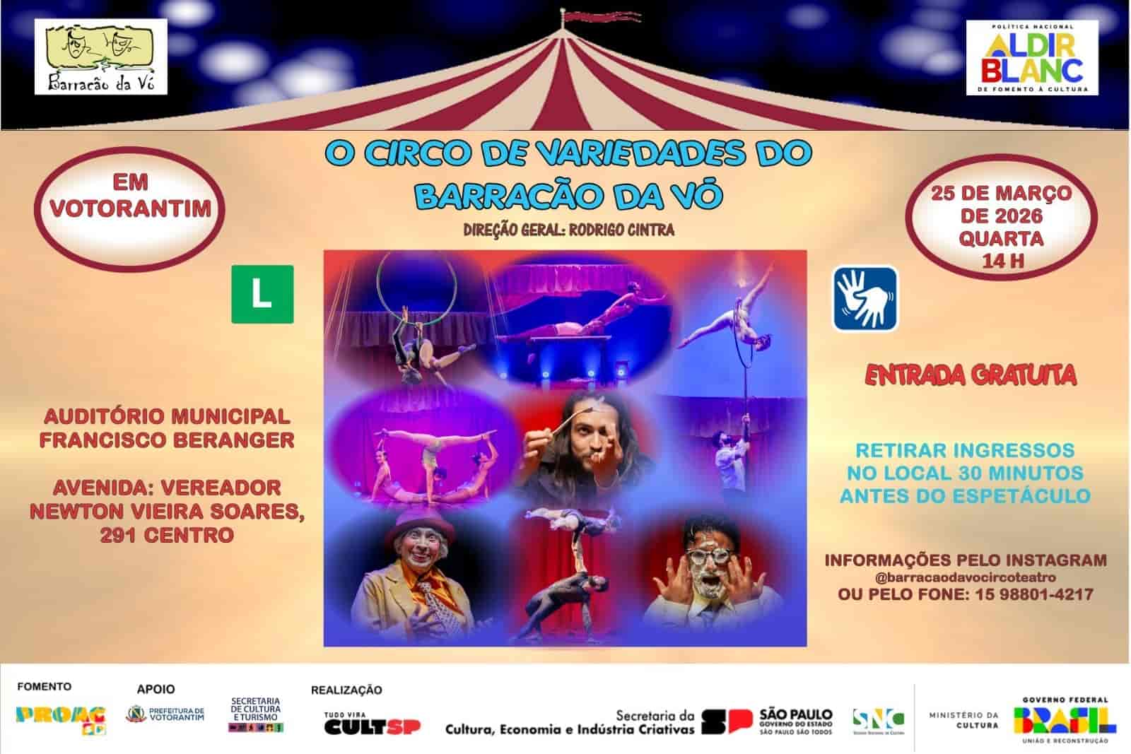 Imagem do evento O CIRCO DE VARIEDADES DO BARRACÂO DA VÓ em Votorantim