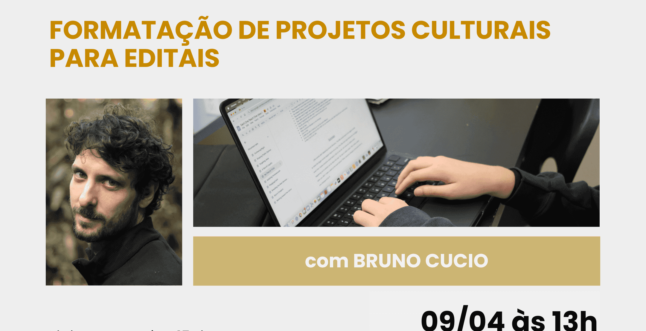 Imagem do evento Oficina - Formatação de Projetos Culturais para Editais  