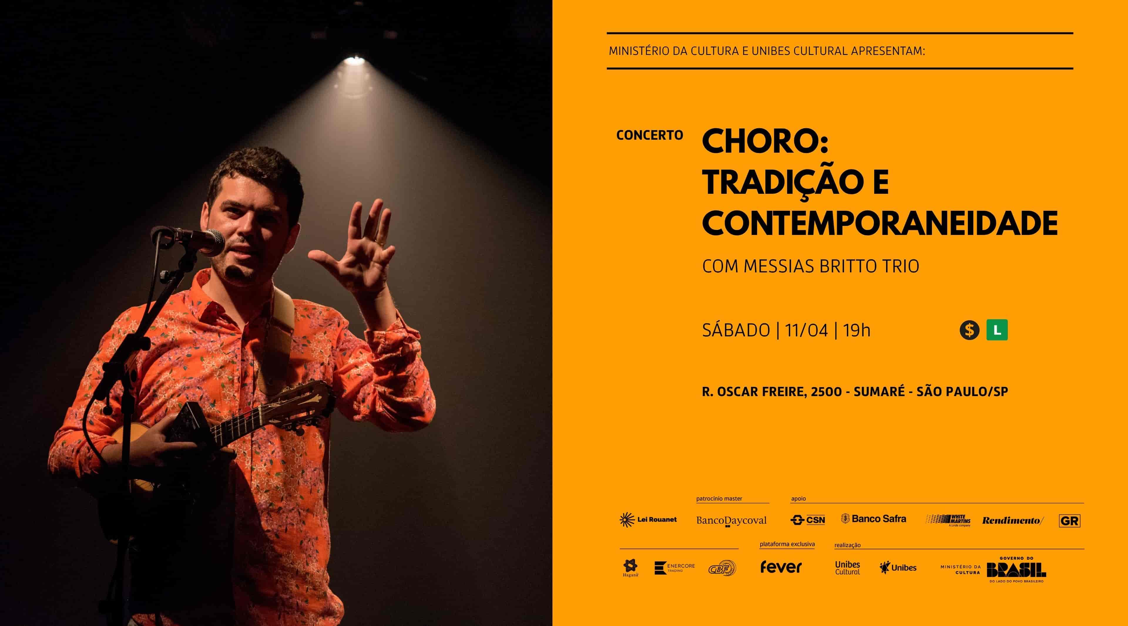 Imagem do evento Choro: Tradição e Contemporaneidade – Messias Britto Trio