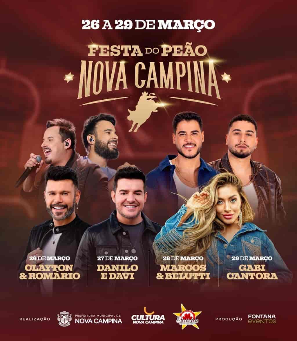 Banner do evento FESTA DO PEÃO DE NOVA CAMPINA 2026