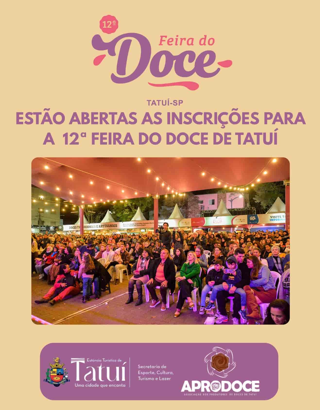 Banner do evento Estão abertas as inscrições para a 12ª Feira do Doce de da Estância Turística de Tatuí 
