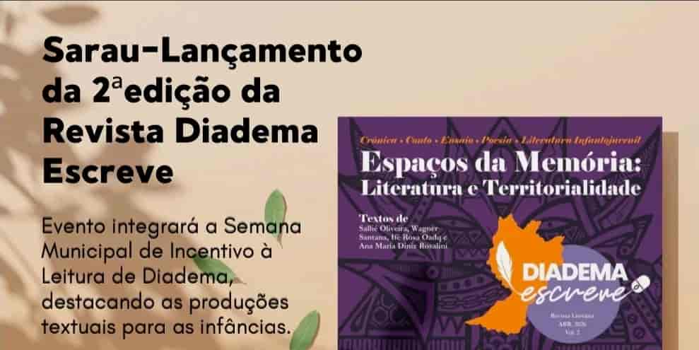 Sarau-lançamento da 2ª edição da Revista Diadema Escreve