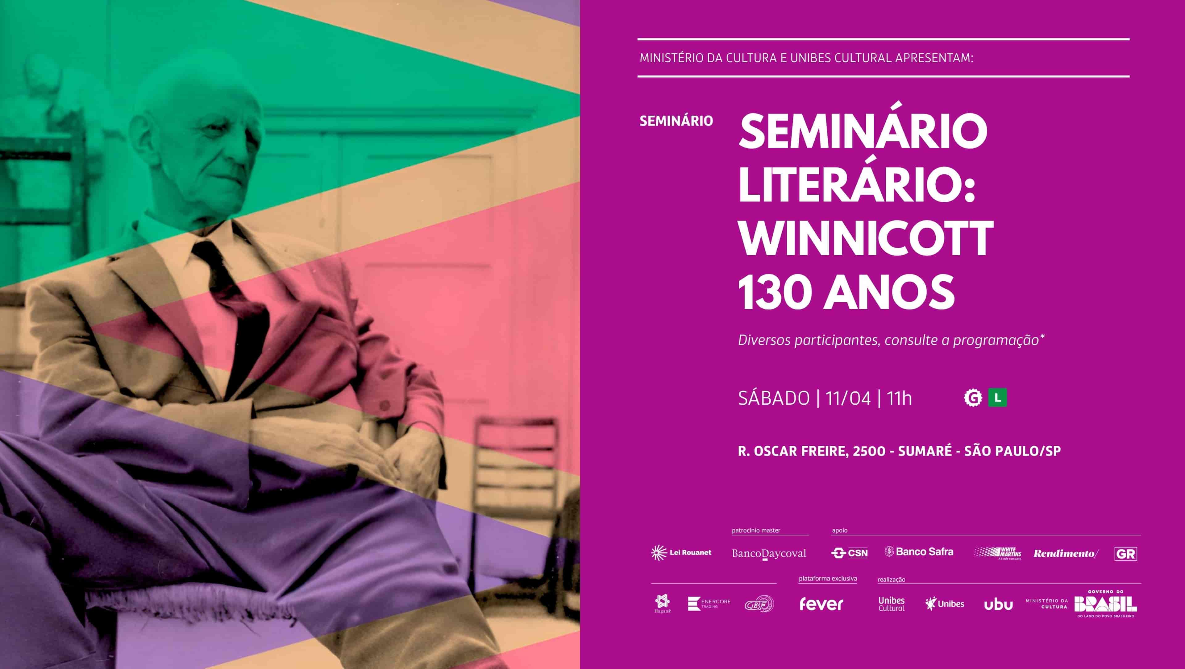 Imagem do evento Seminário Literário - Winnicott 130 Anos