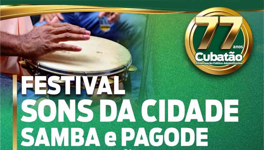 Banner do evento Festival Sons da Cidade - Samba e Pagode em Cubatão