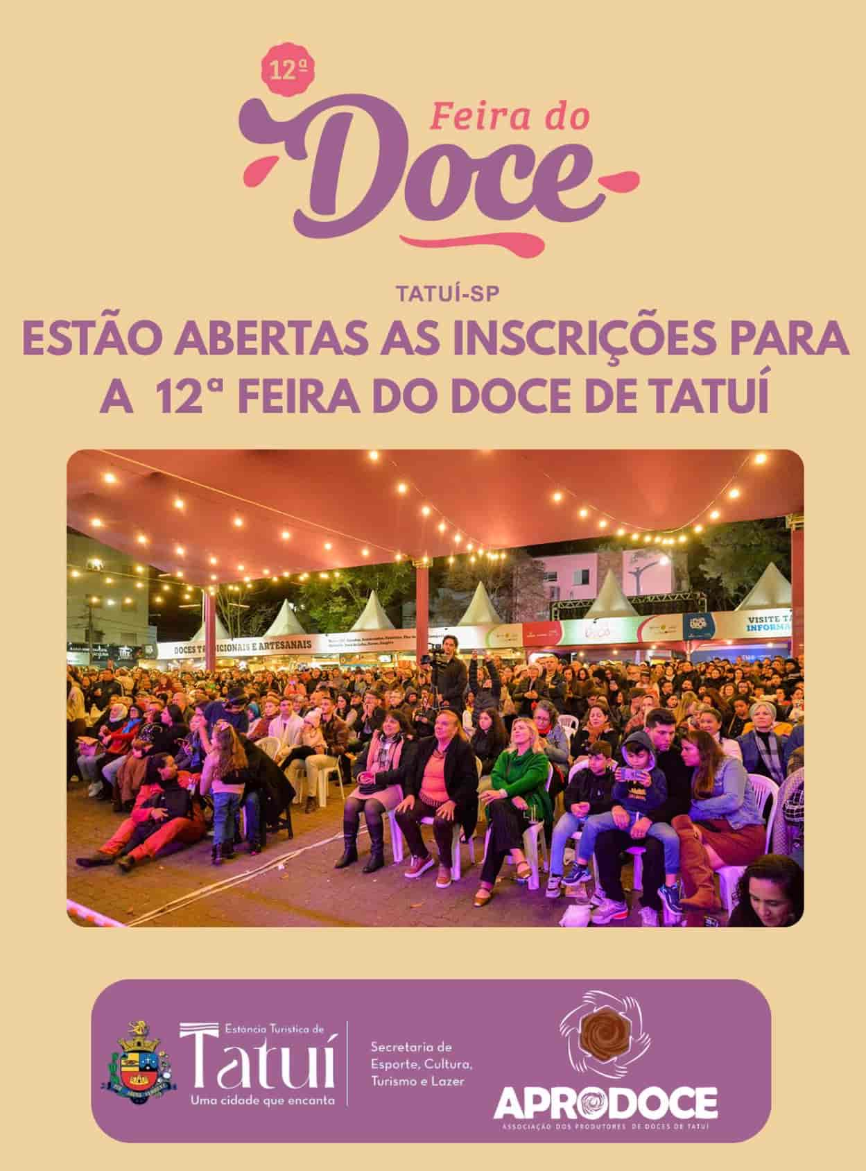 Imagem do evento "12° FEIRA DO DOCE DE TATUÍ"- A MAIOR FEIRA DO DOCE DO ESTADO DE SÃO PAULO 