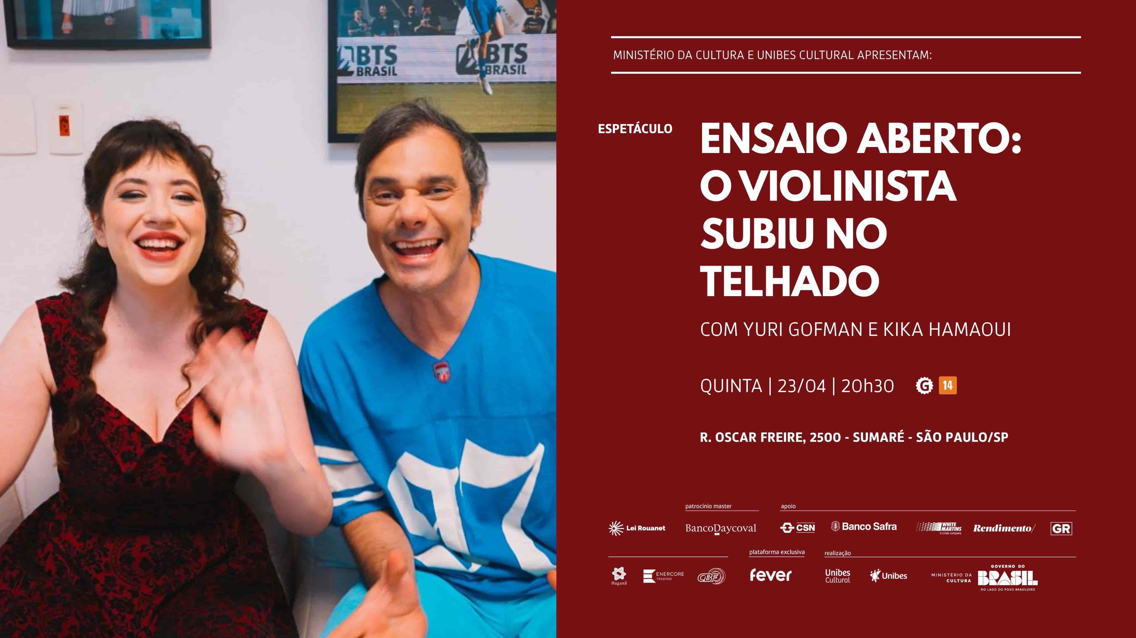 Imagem do evento Ensaio Aberto: O Violinista Subiu no Telhado