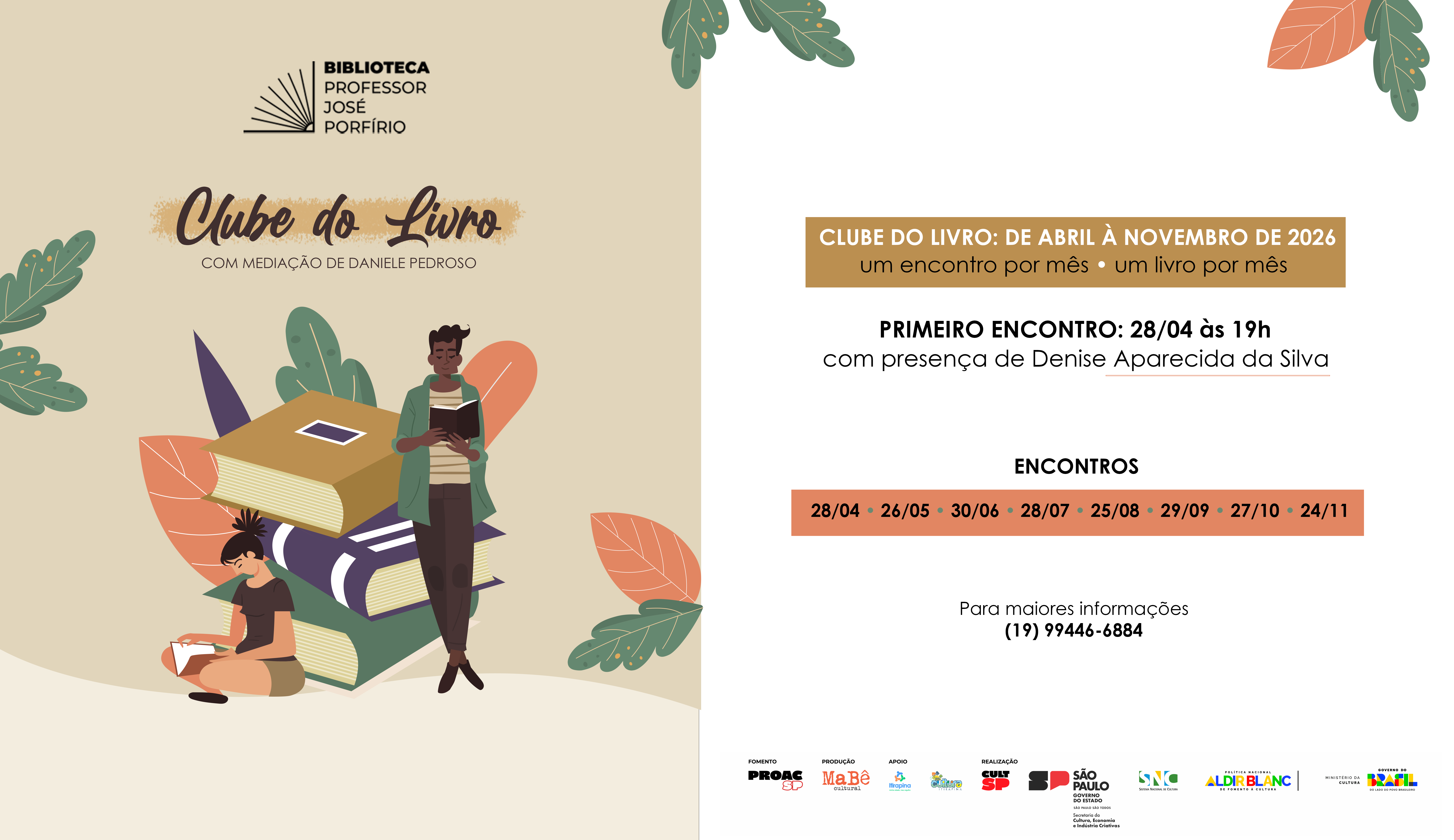 Banner do evento Clube do Livro de Itirapina