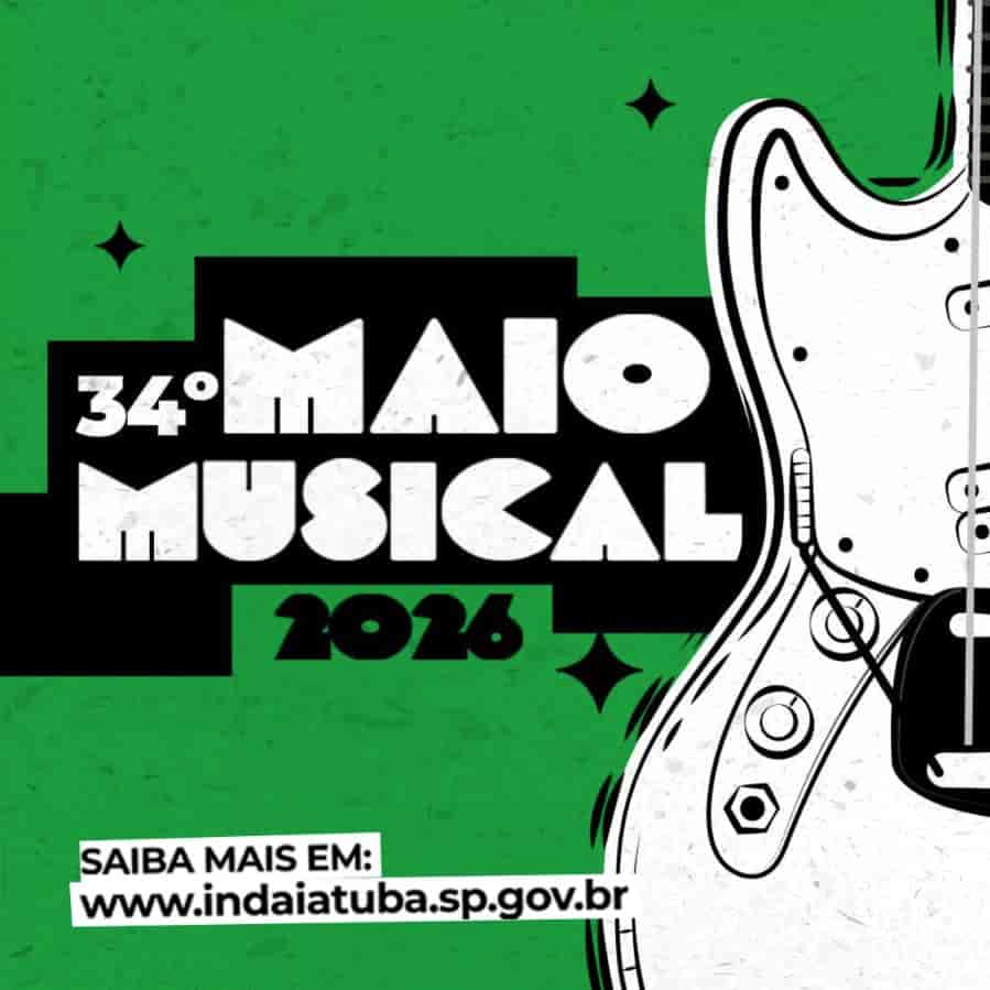 Banner do evento 34º Maio Musical de Indaiatuba