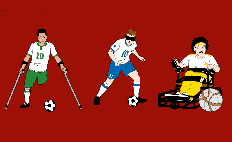 Banner do evento Futebol é para Todos: eliminação de barreiras para o acesso aos Futebóis