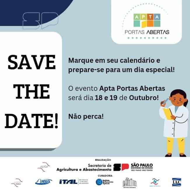 Banner do evento 3º Apta Portas Abertas 