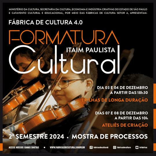 Banner do evento Formatura Cultural 2º Semestre | Mostra de Processos