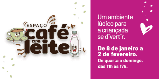 Banner do evento Férias no Museu | Espaço Café com Leite