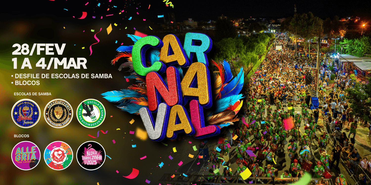 Banner do evento Carnaval - Desfile das Escolas de Samba e Blocos