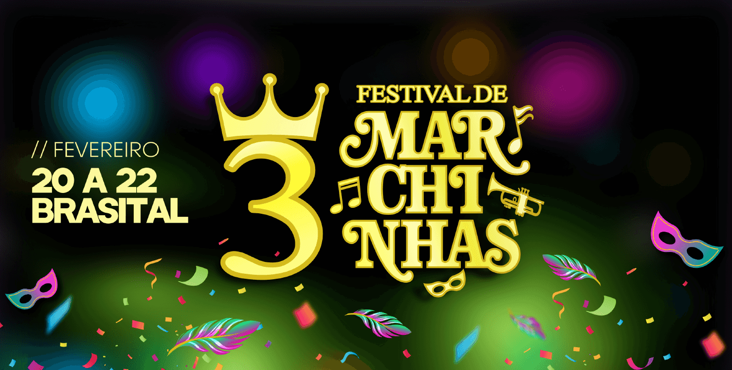 Banner do evento 3° Festival de Marchinhas 