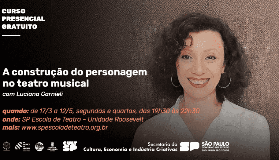 Imagem do evento Curso Presencial e Gratuito "A construção do personagem no teatro musical"