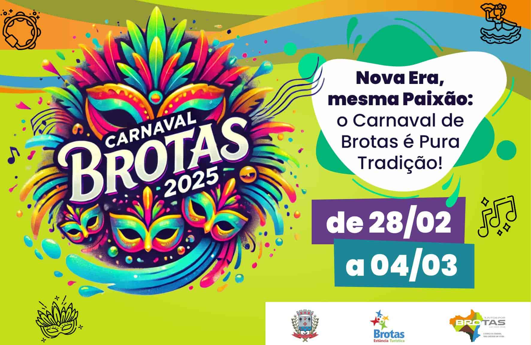 Banner do evento Carnaval Brotas 2025