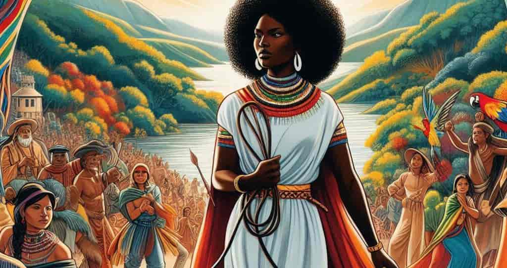 Banner do evento QUILOMBOS MATRIARCAIS: PROTAGONISMO DE MULHERES NEGRAS E INDÍGENAS NO BRASIL
