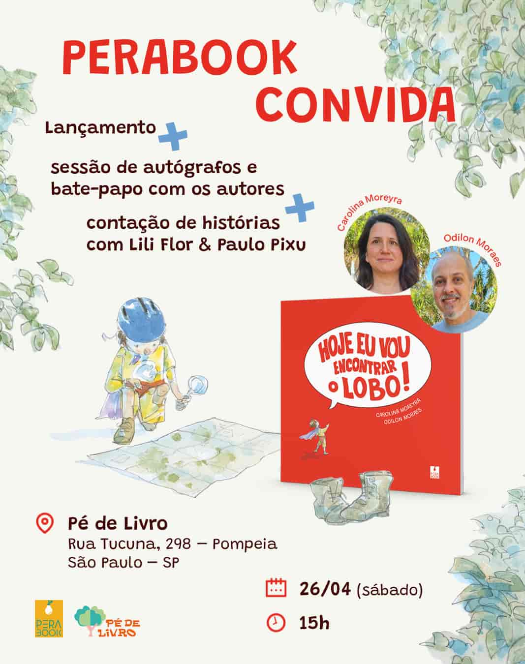 Banner do evento Lançamento - Hoje eu vou encontrar o lobo!