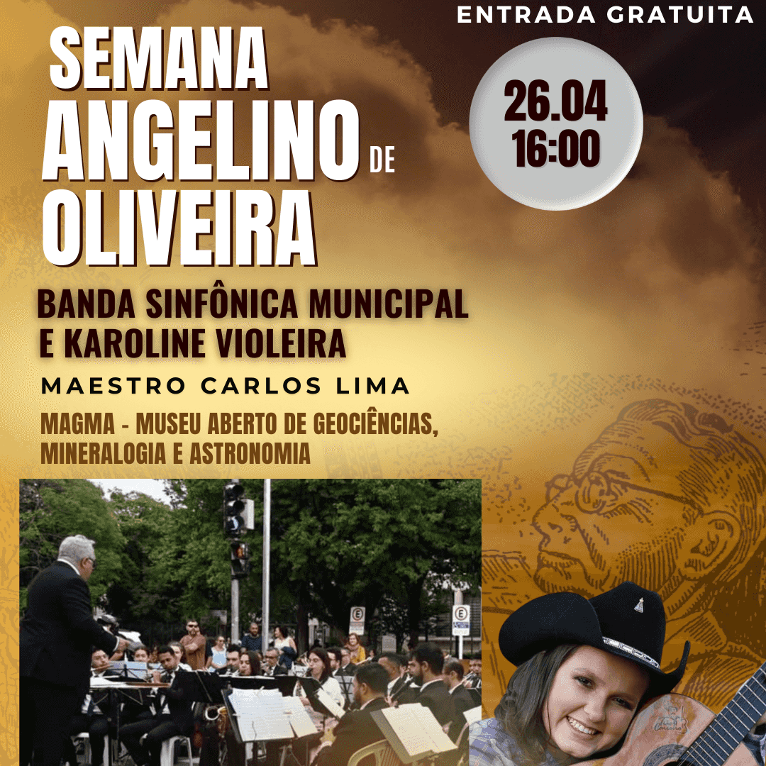 Banner do evento Concerto da Banda Sinfônica Municipal de Botucatu com participação especial de Karoline Violeira