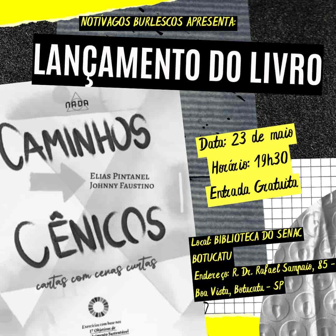 Banner do evento Lançamento do box “Caminhos Cênicos: Cartas com Cenas Curtas”
