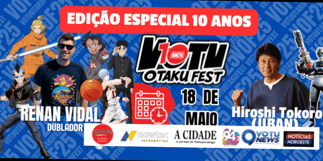 Banner do evento VOTU OTAKU FEST EDIÇÃO 10 ANOS