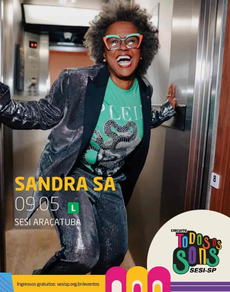 Banner do evento : Show Sandra Sá - SESI