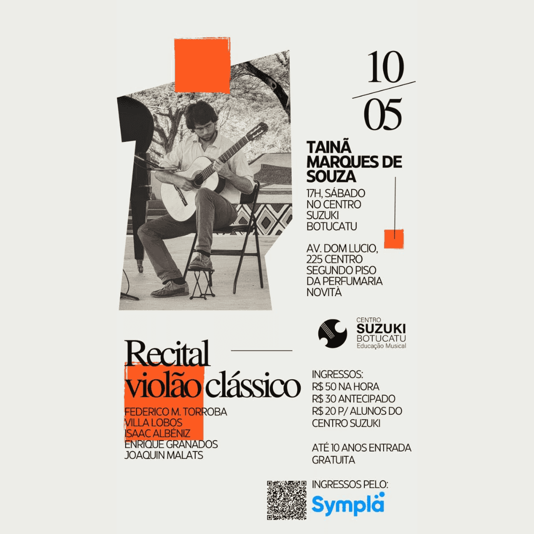 Banner do evento 🎼 Recital de violão clássico 🎸