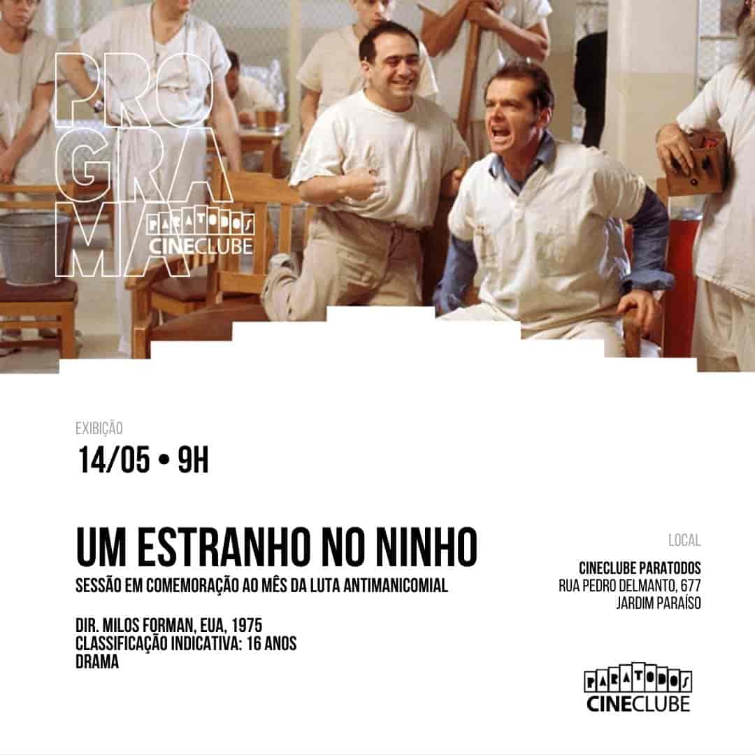 Banner do evento Exibição de 'Um Estranho no Ninho' , de Milos Forman 
