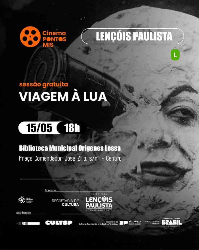 Banner do evento Cinema Pontos MIS: Viagem à lua