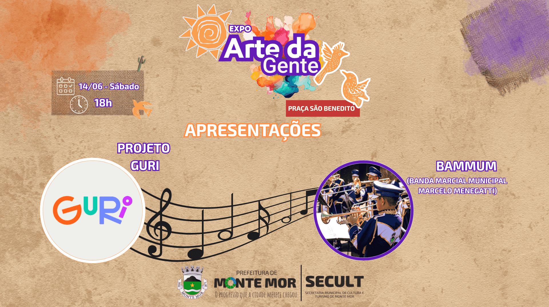 Banner do evento Expo Arte da Gente 14/06