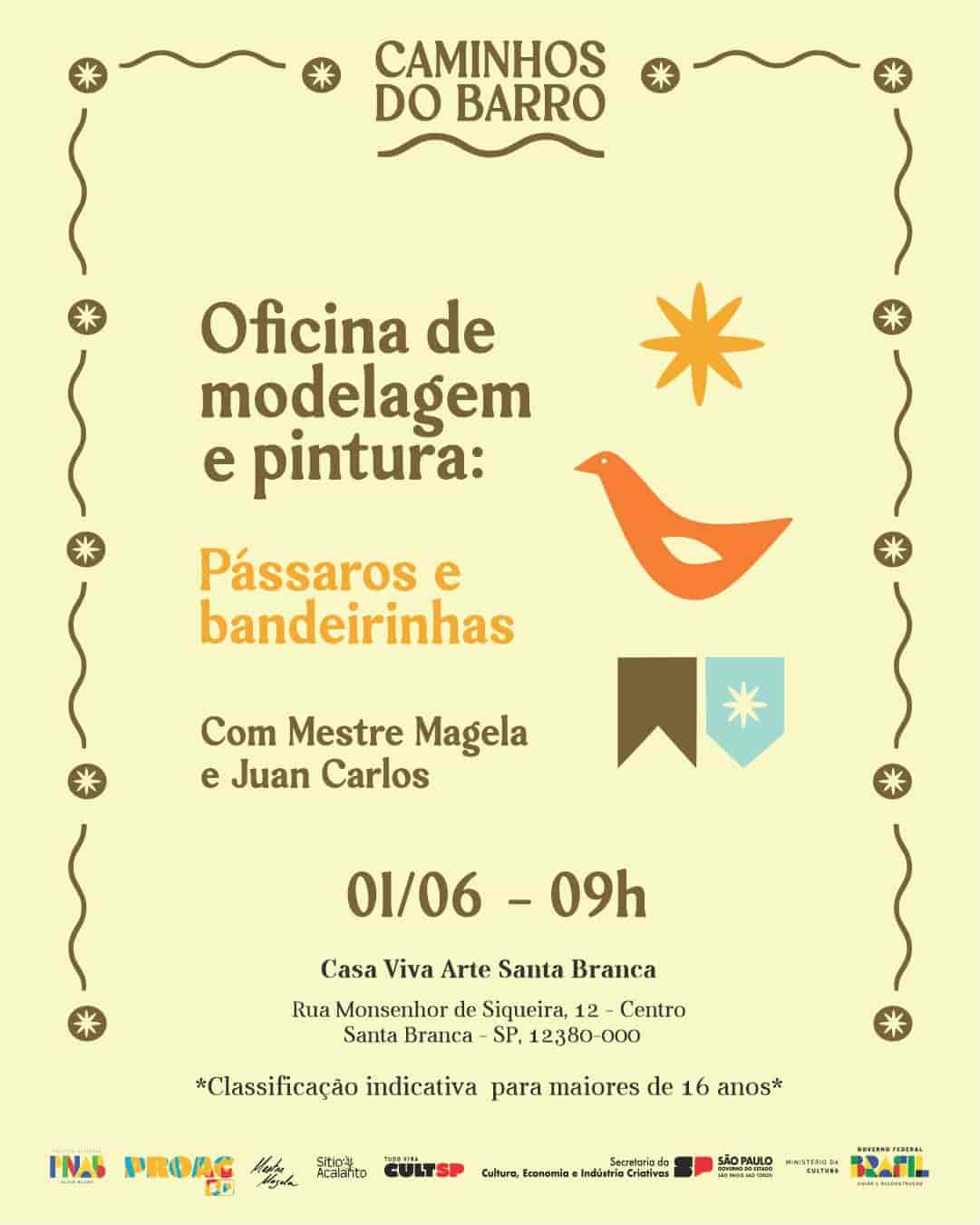 Imagem do evento Caminhos do Barro - Oficina em Santa Branca