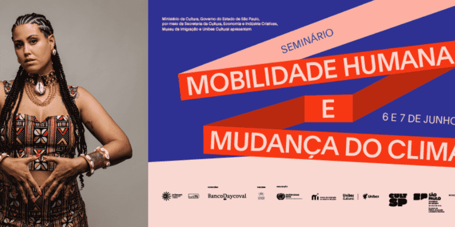 Banner do evento JÉSSICA AREIAS – Vozes em Trânsito | Seminário sobre Mobilidade Humana e Mudança do Clima