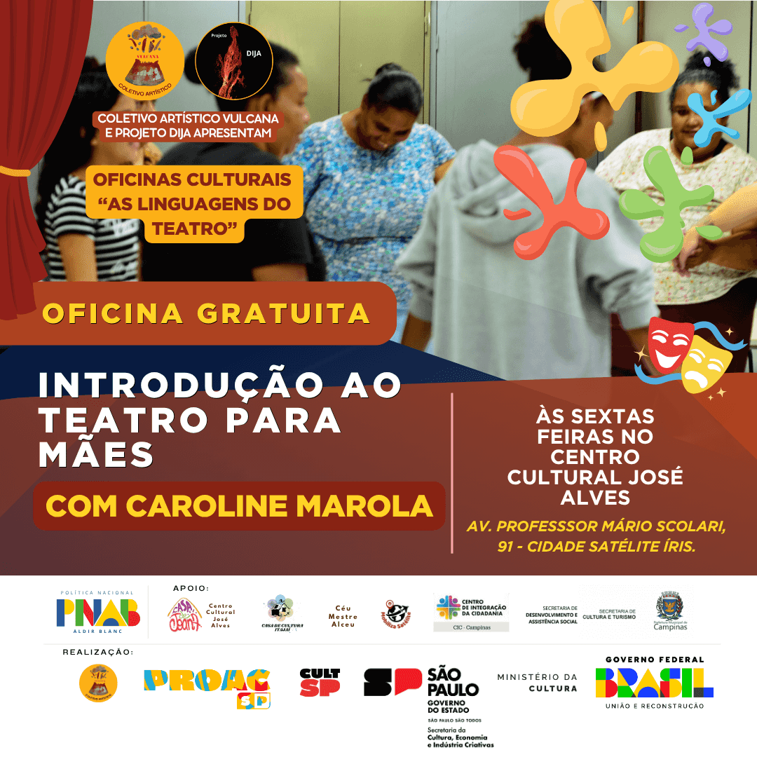 Imagem do evento Oficina cultural "Introdução ao teatro para mães"