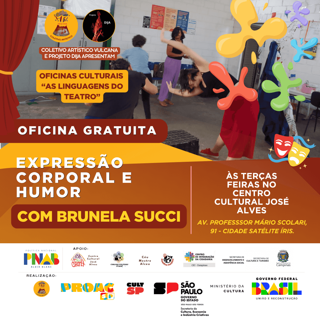 Imagem do evento Oficina cultural “Expressão corporal e humor”