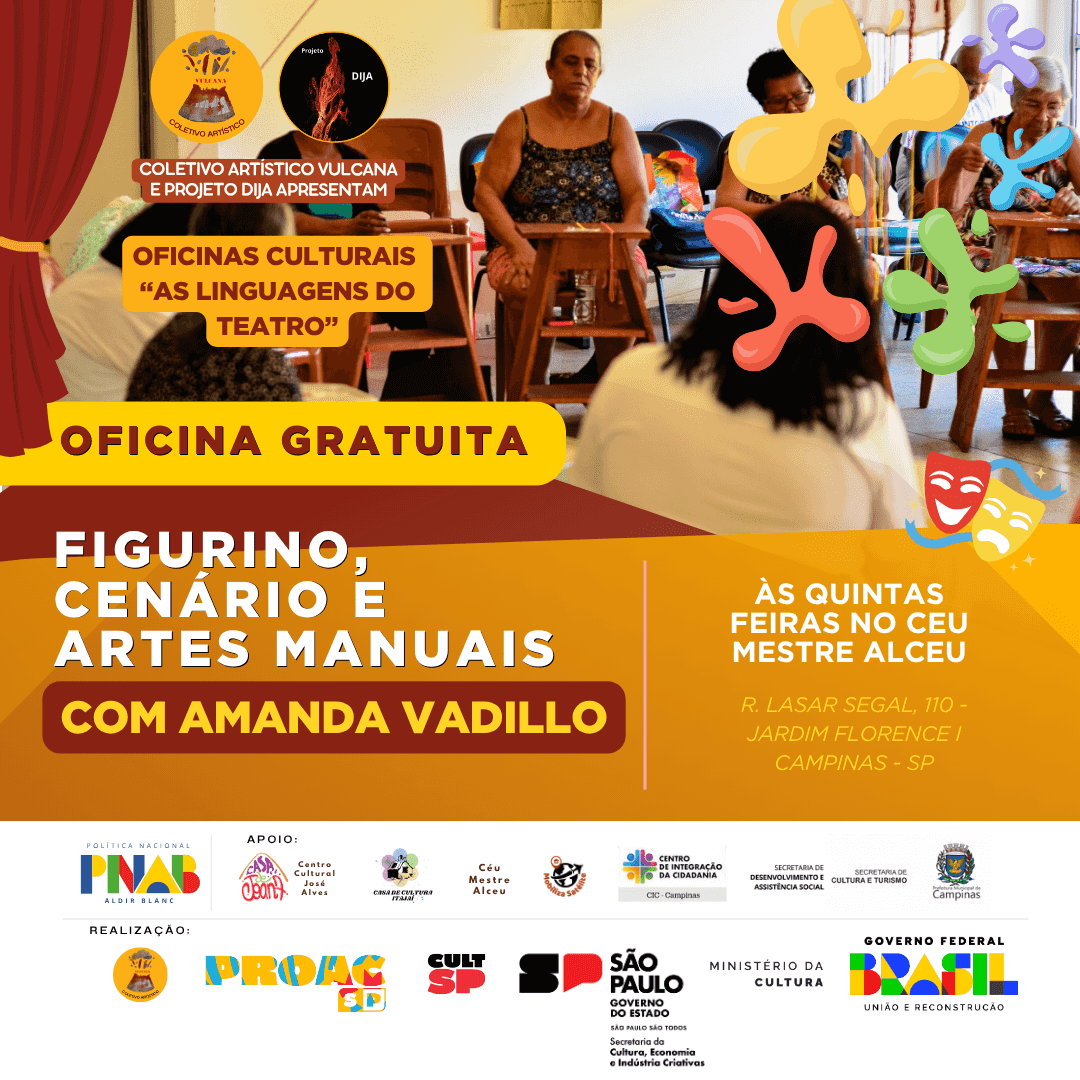 Imagem do evento Oficina cultural “Figurino, cenário e artes manuais”