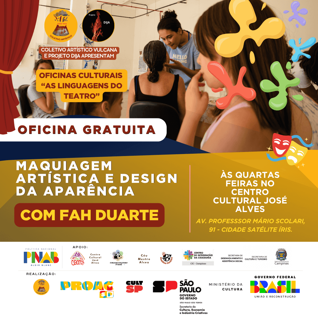 Imagem do evento Oficina cultural “Maquiagem artística e design da aparência”