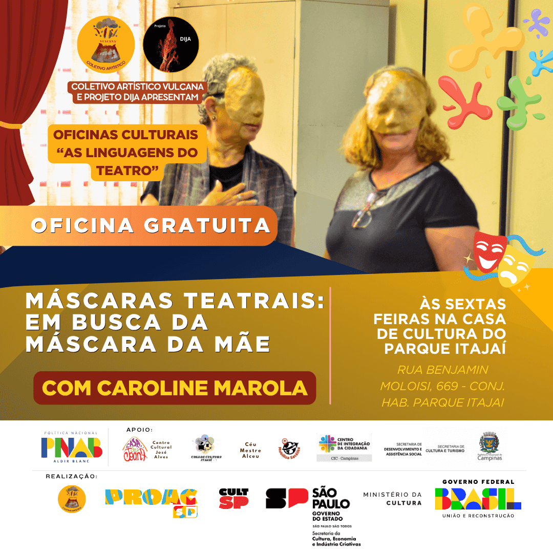 Imagem do evento Oficina cultural “Máscaras teatrais – em busca da máscara da mãe”
