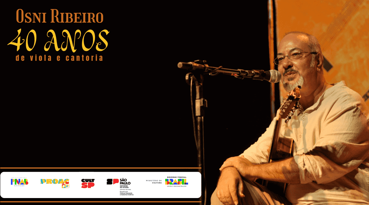 Banner do evento Osni Ribeiro, 40 anos de Viola e Cantoria