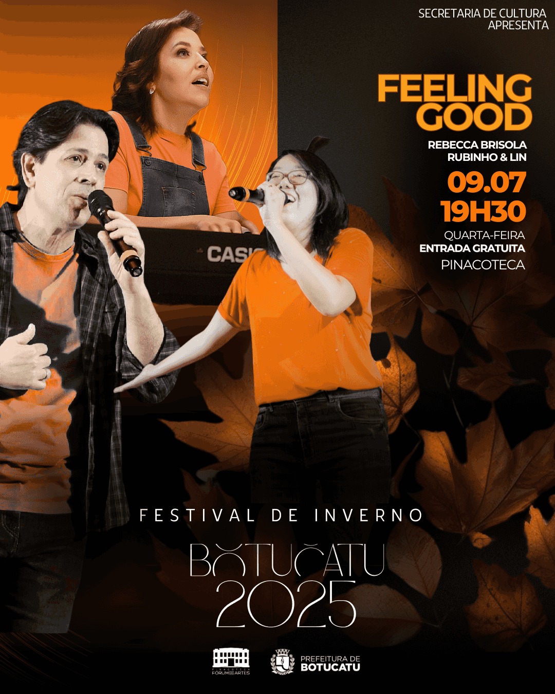 Banner do evento FEELING GOOD com Rebecca Brisola | Rubinho & Lin